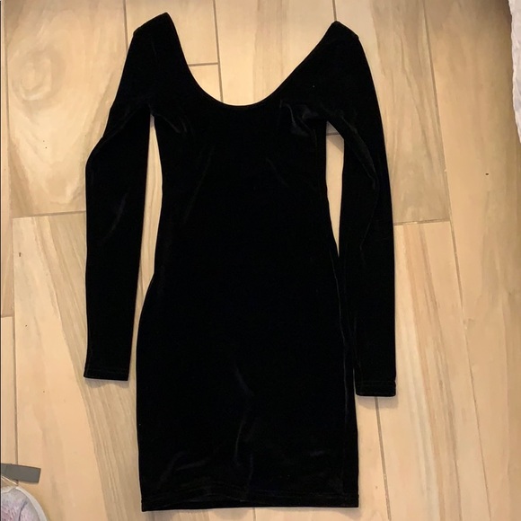 Suede little black dress - Picture 1 of 3